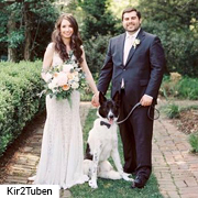 Bride, Groom, and Dog